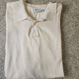 Mens Cream Polo Shirt 2XLT TALL
